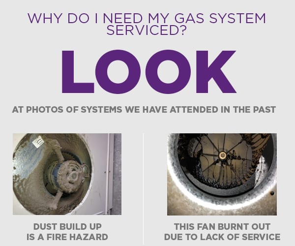 gas ducted heating before after