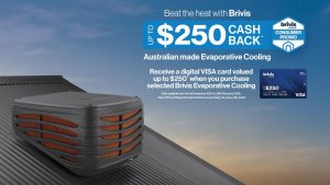 brivis evaporative cooler cash back