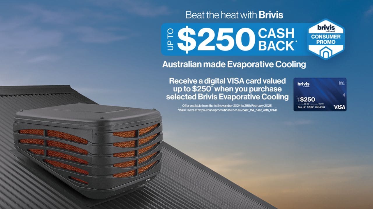 brivis evaporative cooler cash back